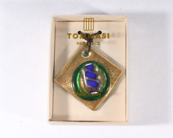 Vintage Tommasi Italian Murano Art Glass Pendant - image 8