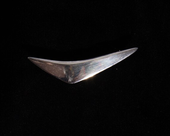 Hans Hansen Denmark Sterling Silver Boomerang Pin - image 5