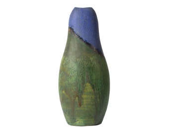 Marcello Fantoni Raymor Italian Ceramic Blue and Green Vase