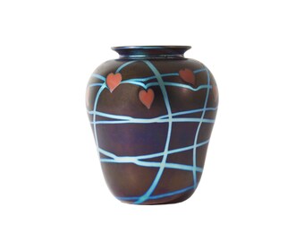 Donald Carlson Signed Art Glass Vase
