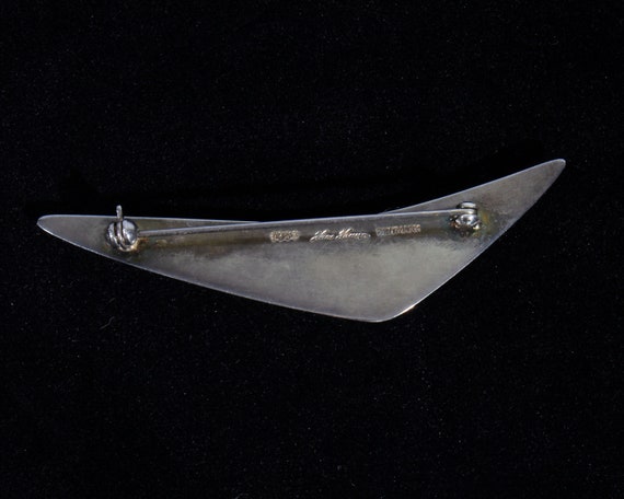 Hans Hansen Denmark Sterling Silver Boomerang Pin - image 4