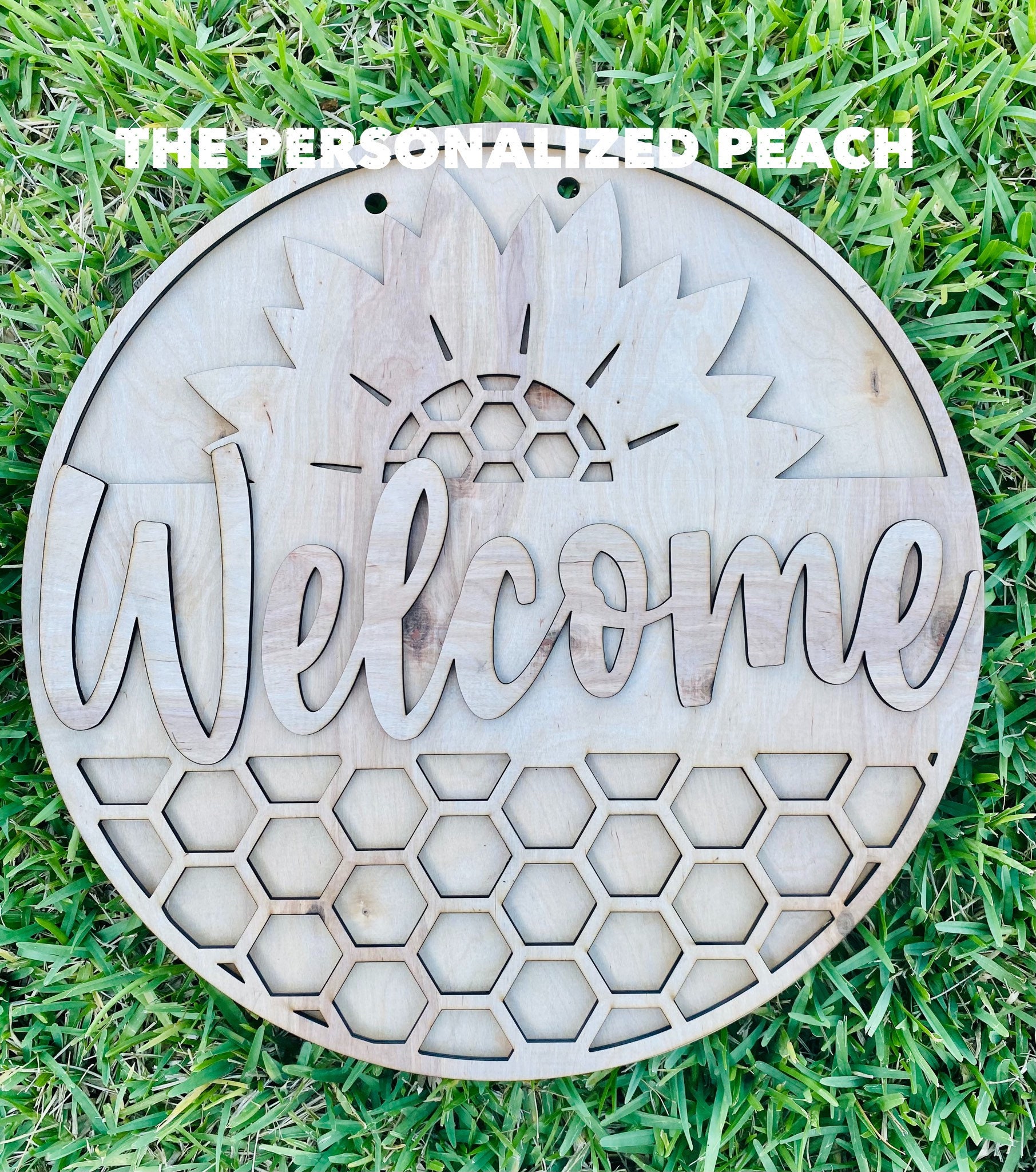 Welcome Sunflower/ 3D Door Hanger Blank/ Door Hanger Template