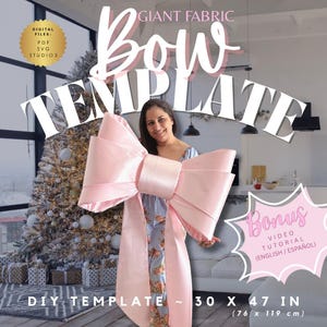 Giant Bow Template 30x47 | Big Bow Pattern | Cricut Silhouette | Christmas Tree Topper | Video Tutorial