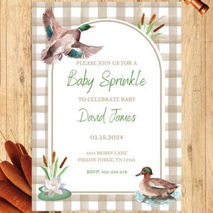 Mallard Duck Baby Shower Sprinkle Invitation