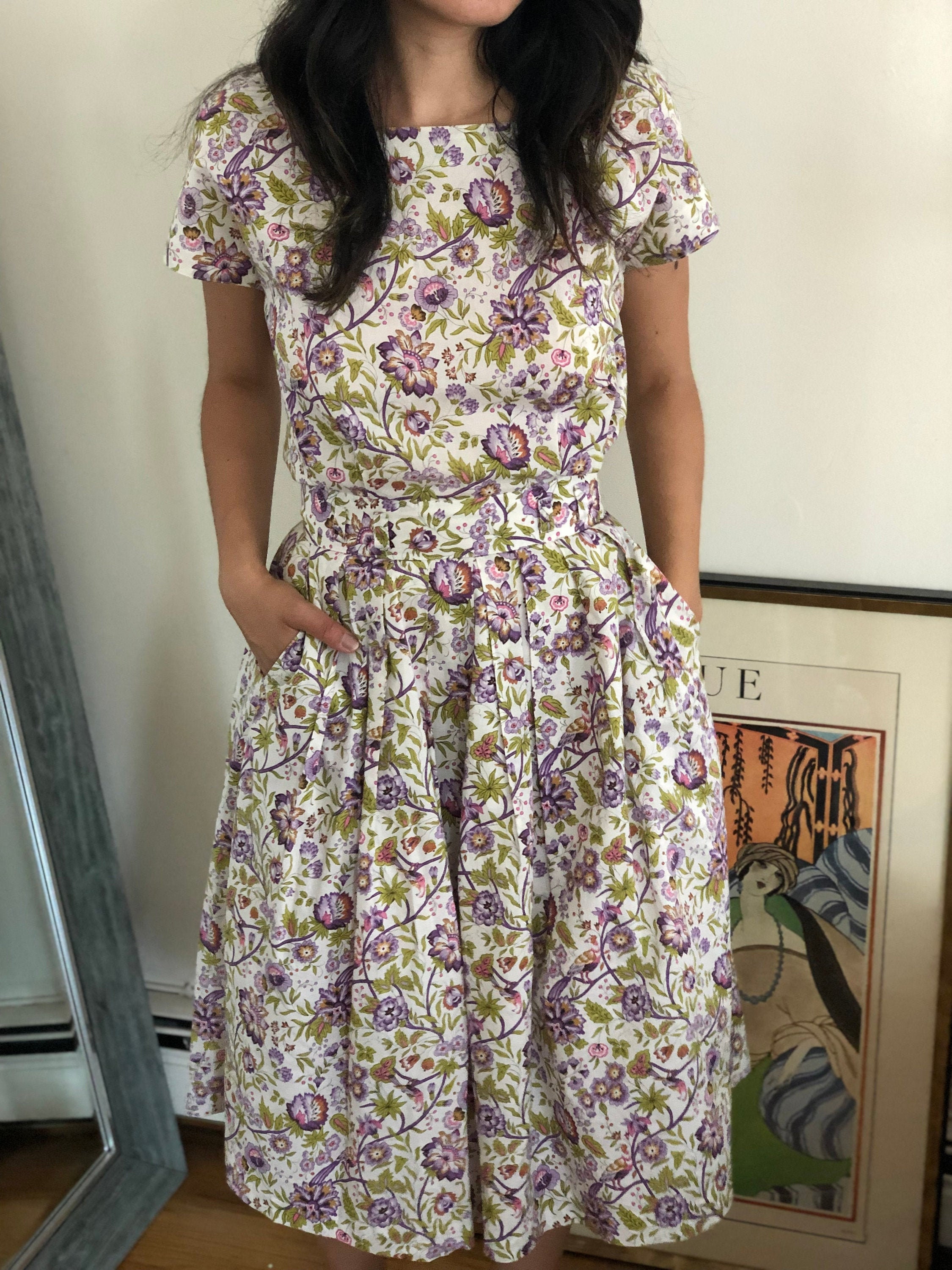 warehouse button through dress