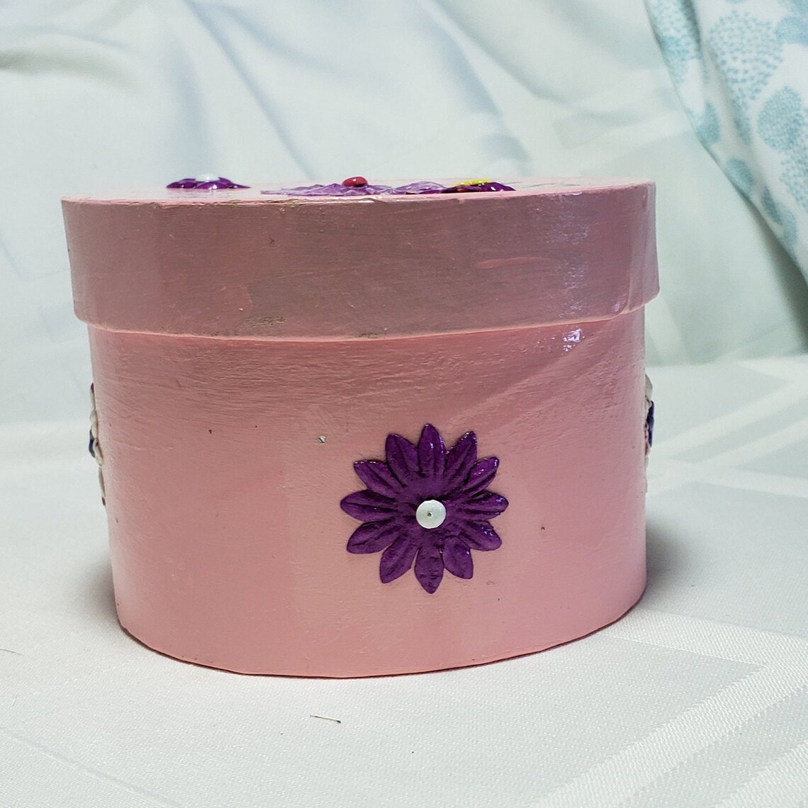 Paper Mache Mini Hat Box Etsy