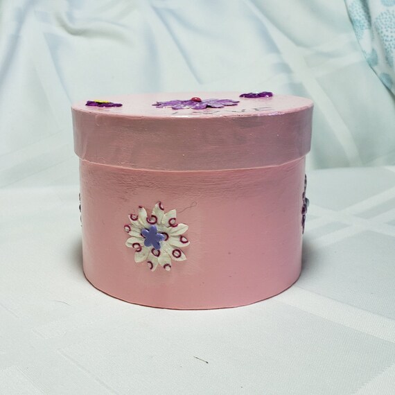 Paper Mache Mini Hat Box Etsy