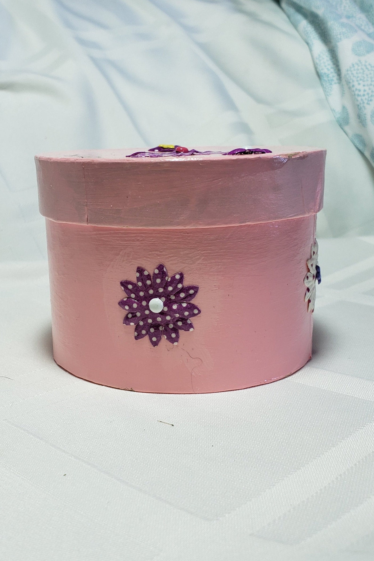 Paper Mache Mini Hat Box Etsy