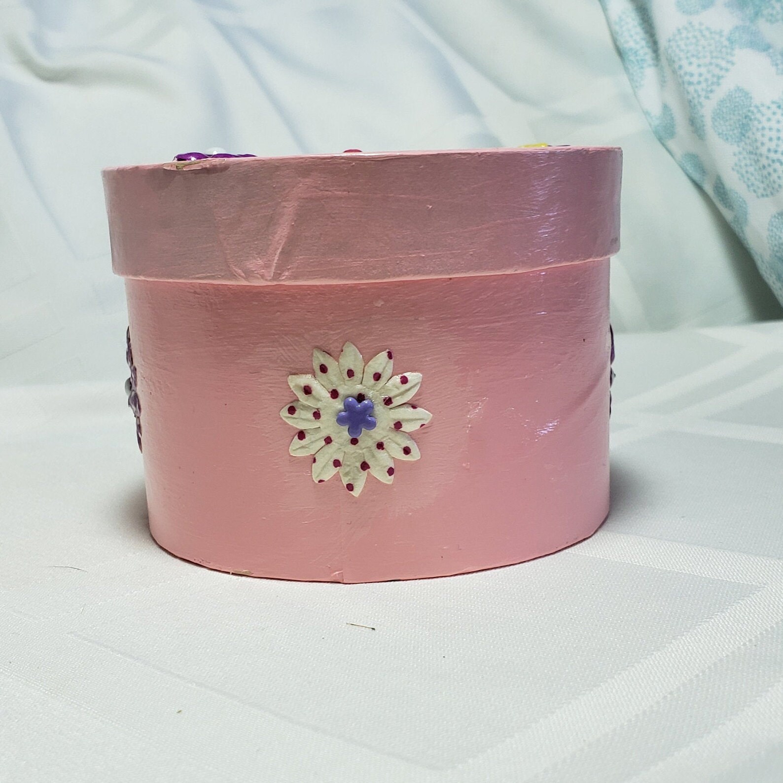 Paper Mache Mini Hat Box Etsy