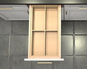 Divisor de cajón personalizado, organizador de cubiertos de arce, 4 espacios, DrawerSpace H2, hecho a medida según sus dimensiones exactas.