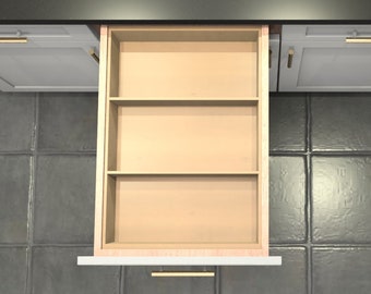 Divisor de cajón personalizado, organizador de cubiertos de arce, 3 espacios, DrawerSpace AH3, hecho a medida según sus dimensiones exactas.