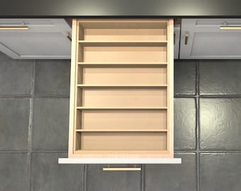 Divisor de cajón personalizado, organizador de cubiertos de arce, 6 espacios, DrawerSpace AH6, hecho a medida según sus dimensiones exactas.