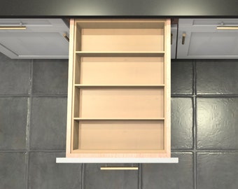 Divisor de cajón personalizado, organizador de cubiertos de arce, 4 espacios, DrawerSpace AH4, hecho a medida según sus dimensiones exactas.