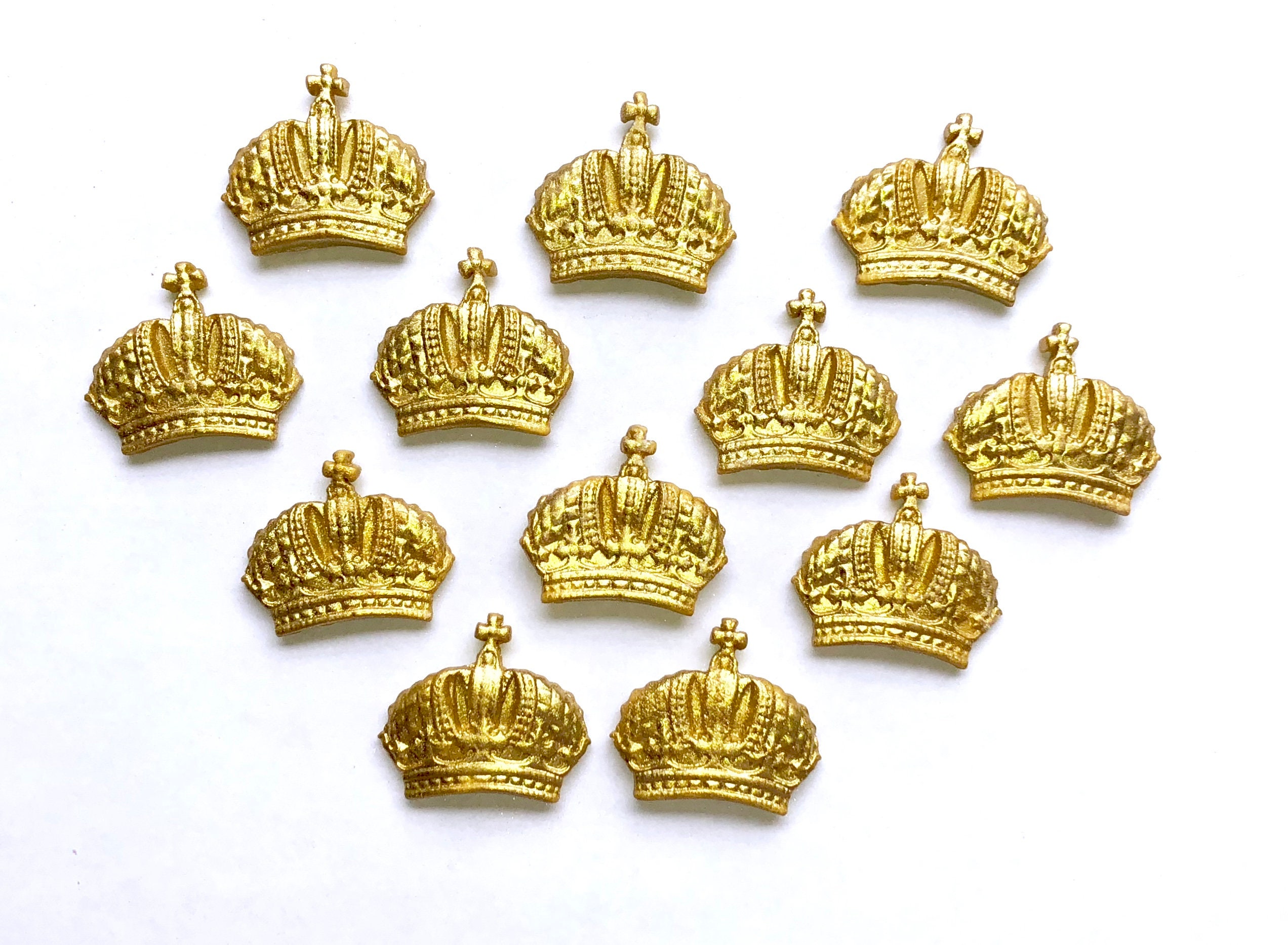 Fondant Gum Paste King Crown / Edible Gold Fondant King Crowns Etsy