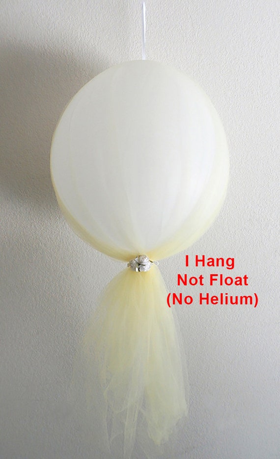 Yellow 17tulle Balloons Hanging Balloon Baby Shower Etsy