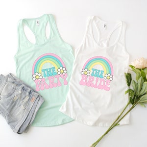 Bachelorette Party Tank Tops, Retro Bachelorette Party Tank Tops, Bachelorette Party Tanks, Rainbow Bachelorette Tank Tops, Bach Party Tanks