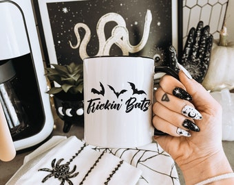 Frickin Bats Mug, It's Frickin Bats Mug, Funny Bats Mug, Funny Halloween Mug, Halloween Coffee Mug, Halloween Gifts, Accent Coffee Mug, 11oz