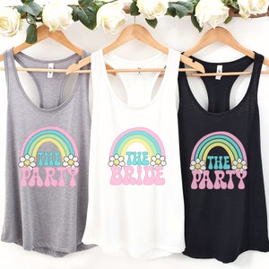 Bachelorette Party Tank Tops, Retro Bachelorette Party Tank Tops, Bachelorette Party Tanks, Rainbow Bachelorette Tank Tops, Bach Party Tanks