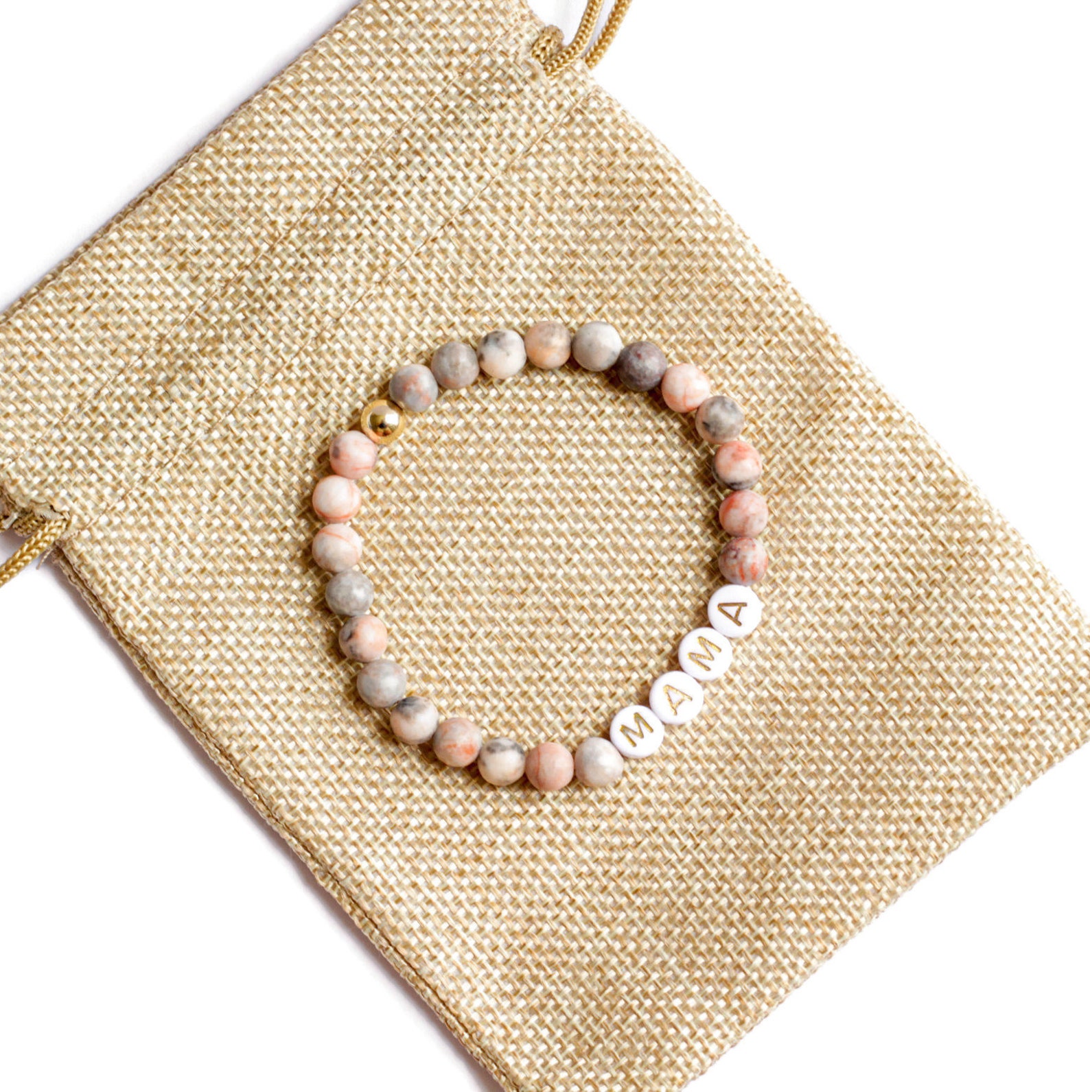 Custom Letter Bead Bracelet Personalized Bracelet Mama - Etsy