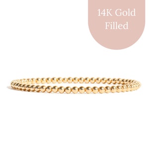 Gold Filled Beaded Bracelet, Beaded Bracelet, Dainty Bracelet Gold, 3mm Gold Filled Beads, Delicate beaded Bracelet, Small Bead Bracelet