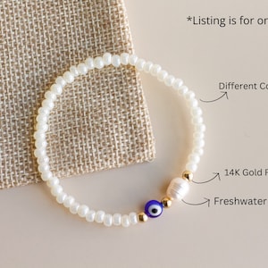 Bracelet œil protecteur, bracelet porte-bonheur, bracelet de protection, œil bleu protecteur, cadeau pour femme, cadeau pour maman, cadeau pour la fête des mères image 2