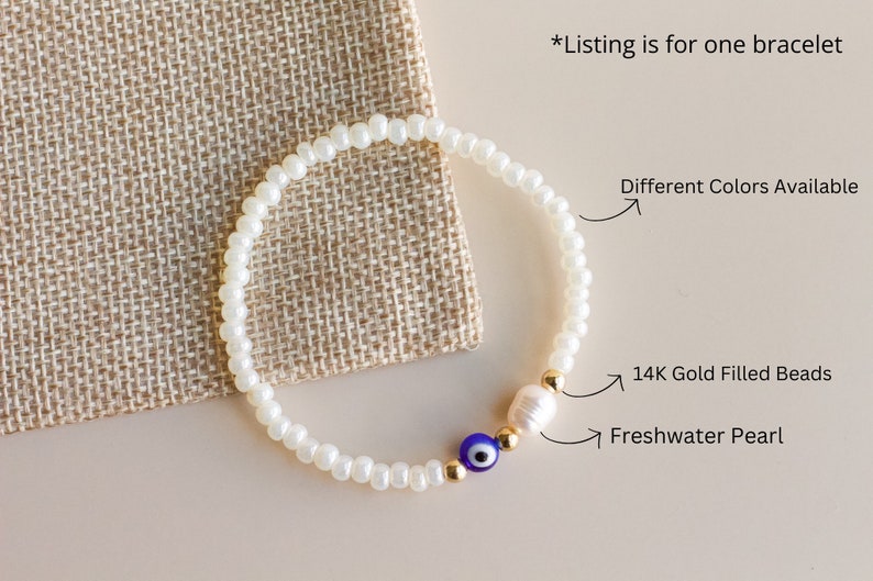 Bracelet œil protecteur, bracelet porte-bonheur, bracelet de protection, œil bleu protecteur, cadeau pour femme, cadeau pour maman, cadeau pour la fête des mères image 2