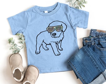 Toddler//Infant Crewneck Short Sleeve Shirt Blu-ey Cute Dogs T-Shirt for 2-6 Toddlers