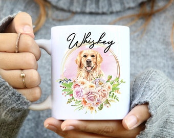 Golden Retriever dog mug, Personalized Golden Retriever Mug, Golden Retriever Gift, Golden Retriever Mom Gift, Golden Retriever Dad Gift