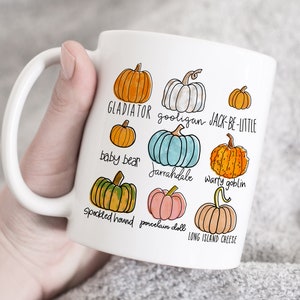 Pumpkin Varieties mug, Halloween pumpkin mug, pumpkin mug, Halloween gift idea,  Funny Mug,   Happy Halloween, Halloween decor, gift mug