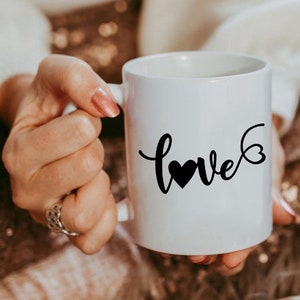 Love Mug, Love Coffee Mug, Heart Mug, Love Mug, Valentine Mug, Valentine Coffee Mug, Coffee Mug, Cute Coffee Mug, Gift for girlfriend, wife