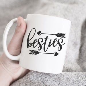 Besties mok, Friendship Mug, Besties Gift, Friendship Gift, Besties Mug, cadeau voor beste vriend, beste vriend mok, Love my Besties mok, bff mok