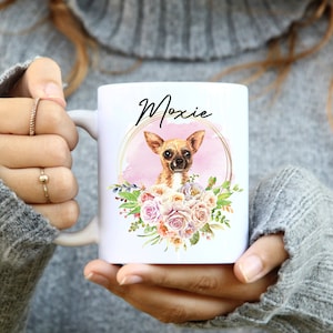 Chihuahua custom mug, Pet Coffee Mug, Dog Lover Gift, Chihuahua Dad Mug, Custom pet Mug, Pet Memorial gift, dog Portrait Mug, dog lover mug