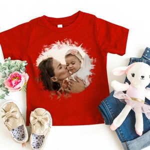 Photo Shirt, Custom Tshirt, Mothers day gift, Personalized shirt, Custom Mothers day shirt, Photo Shirt, Mom and daughter shirt, toddler tee