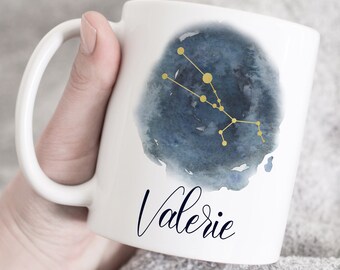 Taurus Mug,Taurus Constellation Coffee Mug, Taurus Gifts, Taurus Birthday Zodiac Mug with Name, Zodiac Mug, Taurus Birthday Gift, Taurus Cup