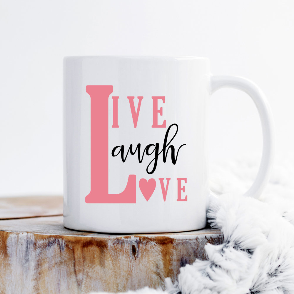 CafePress "Live Laugh Love" Ceramic Coffee Mug - 11 Oz, Dishwasher & Microwave Safe, Multiple Colors - View #3