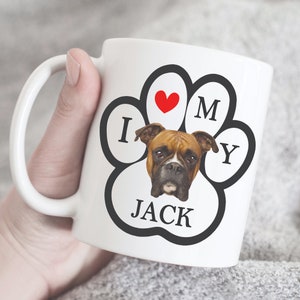 Custom Dog mug, Paw print mug, Dog lover birthday gift, Gift for dog lover, Unique gift for pet lover, Dog Owner Gift, custom dog photo mug
