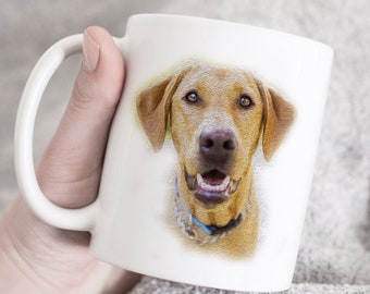Gepersonaliseerde hondenbeker, cadeau voor hondeneigenaar, aangepaste hondenliefhebber mok, hond foto mok, hond minnaar cadeau, hond foto en tekst mok, aanpassen hond mok