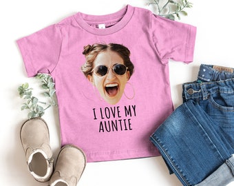Ich liebe meine Tante Shirt, benutzerdefinierte Shirt, benutzerdefinierte Kind Shirt, personalisierte Shirt, benutzerdefinierte Kleinkind Shirt, benutzerdefinierte Foto-Shirt, Geschenk für Tante