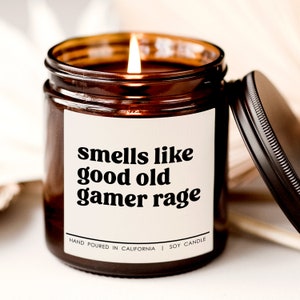 Smells like good old gamer rage candle, gaming candle, good game gift, candle for game lover, video game gifts, candle for friend