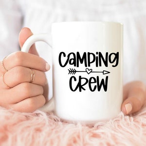 Camping crew mug,  Camp Mug, Happy Campers mug, camping coffee mug, Gift for him, Group Gift, Camping Mug, Camping Crew Gift, Camper Gift