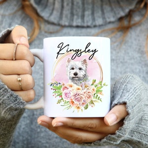 White Terrier dog mug, Pet Photo Mug, dog name Coffee Mug , Personalized Gift, Dog Owners gifts, Dog Mom Mug Gift, Dog Dad Mug Gift, pet mug
