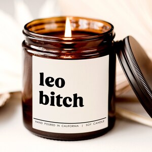 Leo bitch candle, Leo Birthday Gift, Funny Zodiac Birthday Gift, Funny Candle, Leo Gift, gag gift, candle for her, leo bitch gifts