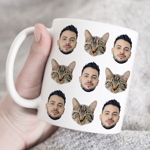 Custom owner and cat mug, Custom photo mug, Gift for Cat Owner, gift for cat lover, Cat Mom Coffee Mug, Cat Lover Mug, Pet Mug, gift idea