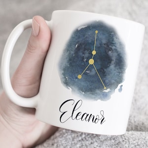 Beste Krebs Kaffeetasse, Krebs Geschenk, Astrologie Geschenk, Sternzeichen Holographic Kaffeebecher, Krebs Konstellation, Horoskop Geschenke, Sternzeichen Tasse,