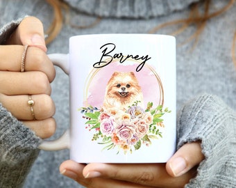 Taza de perro Pomerania, Taza de perro personalizada, Taza de cara de perro, Taza de perro personalizada, Taza de foto de mascota personalizada, Taza de mascota personalizada, Taza personalizada, Copa de mascota personalizada