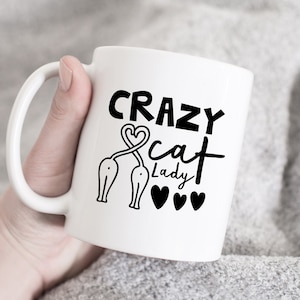 Crazy cat lady mug, pet mom gift, cat lover gift, Cat Mug,  Cute Cat Mug,  Cat Mom Mug, crazy cat mom mug, funny cat mug, pet lover gift