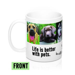 Custom dog mug, dog coffee mug, dog photo mug, dog photo and text mug, dog mama mug, gift for dog owner, dog lover gift, custom pet mug, dog