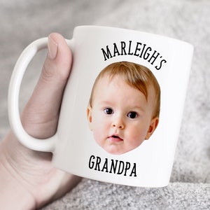 Custom photo and text mug, face mug, custom photo mug, Personalized photo mug, create your mug, custom mug, gift from grandpa, photo mug
