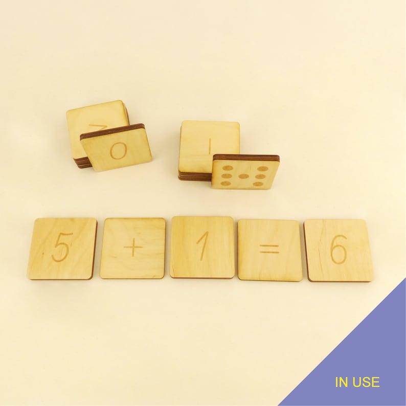 Montessori Atypical autism Hyperactive Homeschooling Math symbols Primary school MNS06 Double face numbers from 0 to 10 Kindergarten