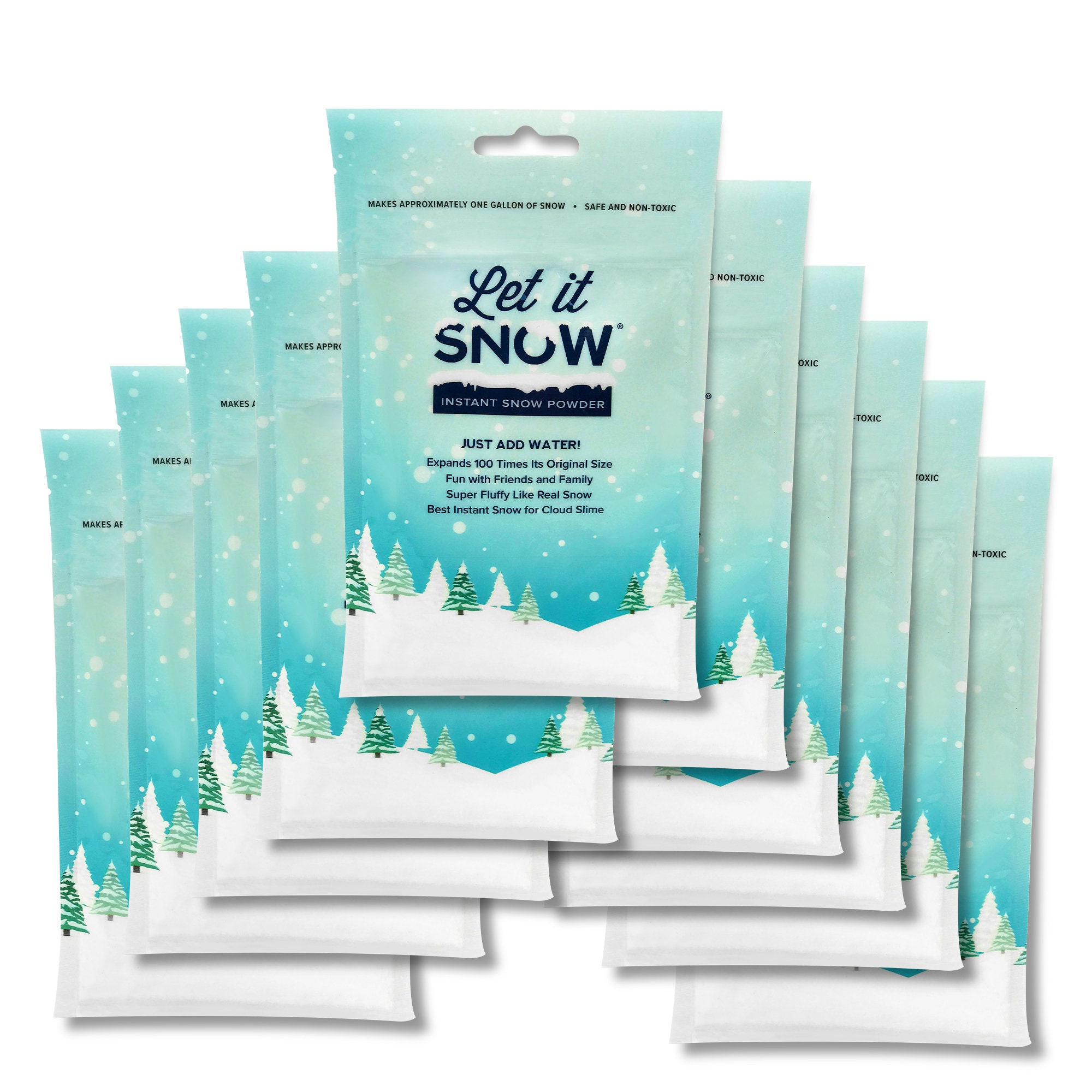 Instant Snow Powder - Makes 10 Gallons of Fake Snow Per Can - Lot